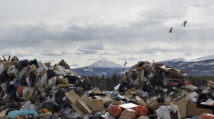 Landfill and Mountain Photograph by Richard Legner