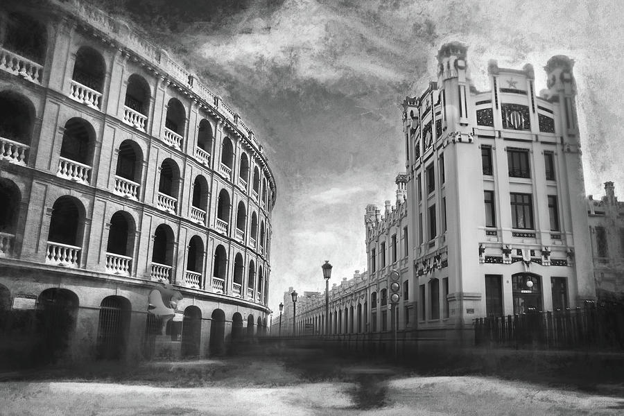 Landmark Architecture of Valencia Spain Black and White  Photograph by Carol Japp
