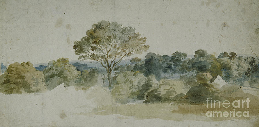 Landscape, 1632 by Van Dyck Painting by Anthony Van Dyck