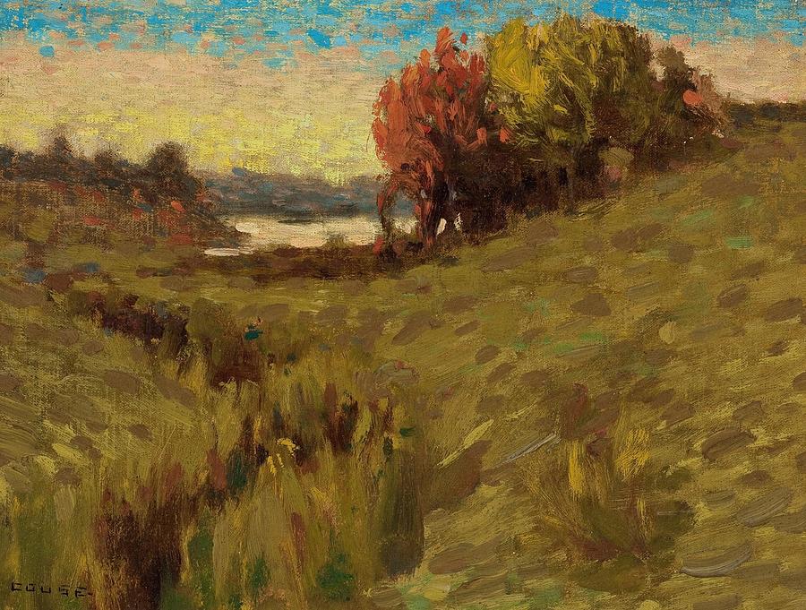 Landscape at Dawn Drawing by Eanger Irving Couse American - Fine Art ...