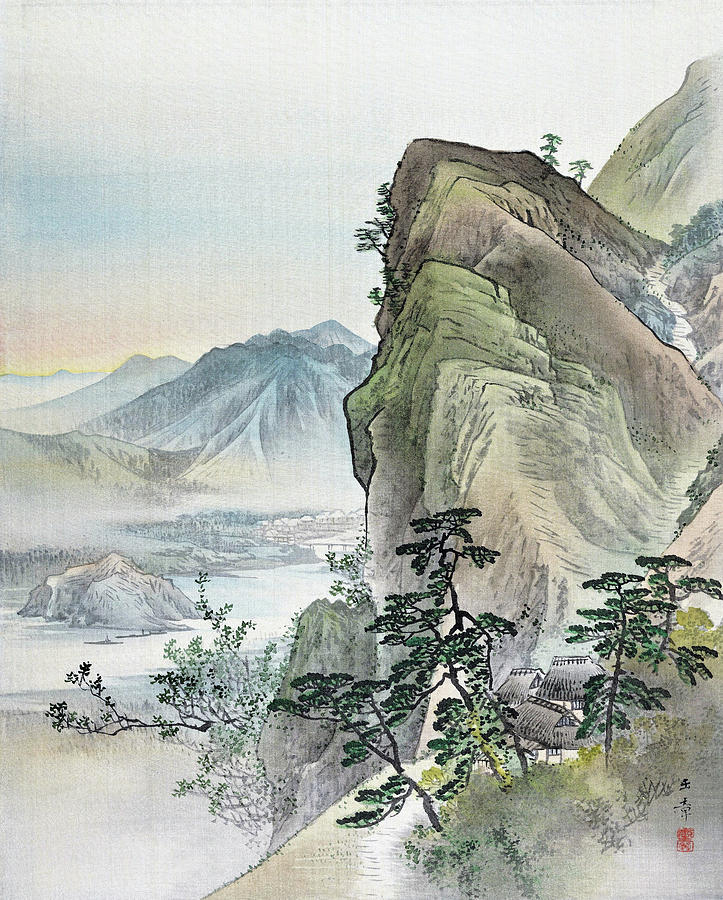 Landscape - Digital Remastered Edition Painting by Kawabata Gyokusho