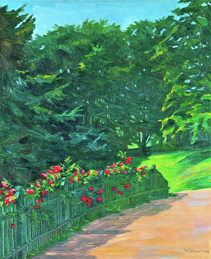 Rose Painting - Landscape - Digital Remastered Edition by Wilhelm Trubner