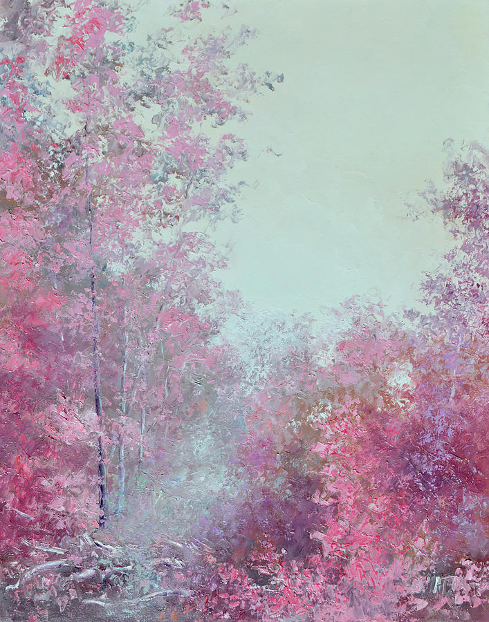 Landscape Dreaming In Pink Painting