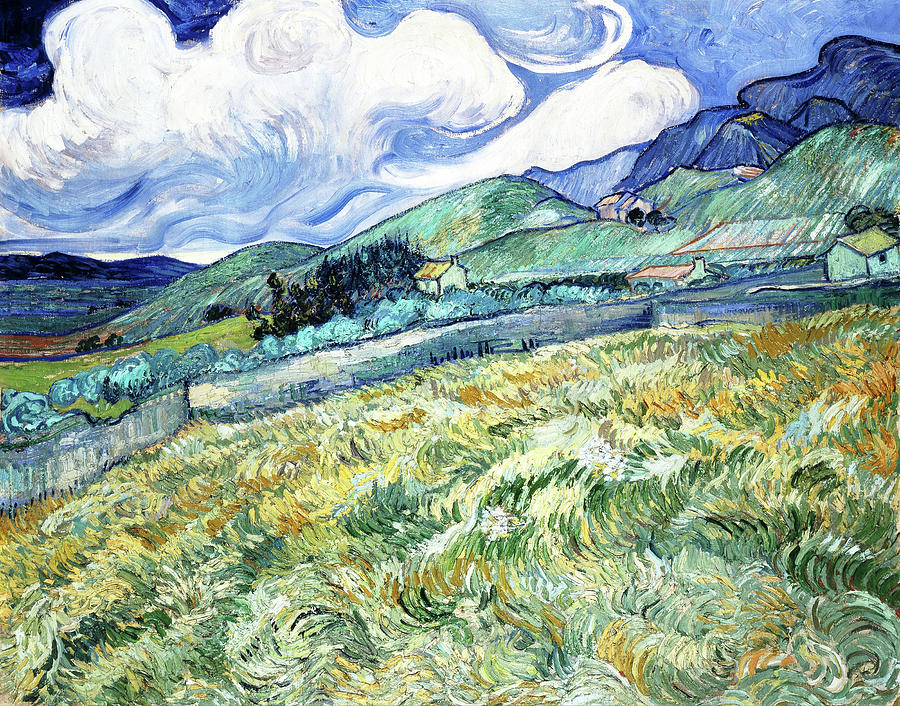 Landscape from Saint-Remy by van Gogh Painting by Bob Pardue