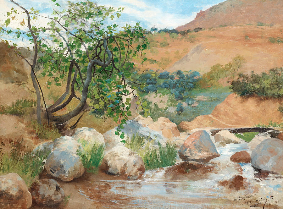 Landscape from Sierra Nevada, Spain Painting by Hugo Birger