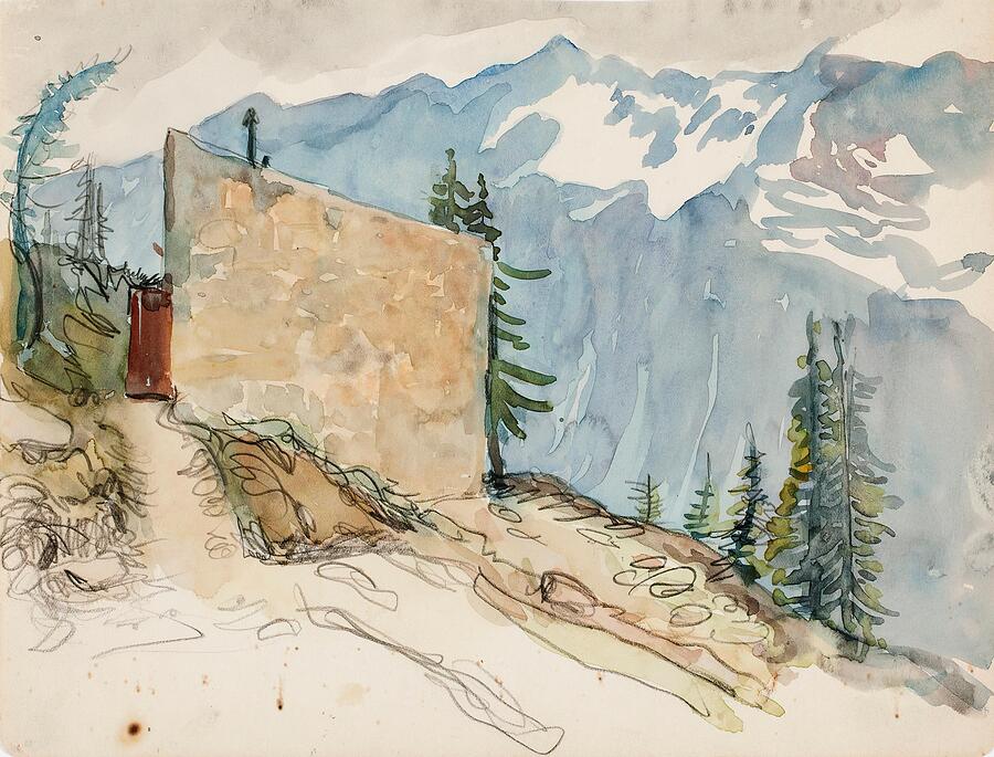 Mountain Painting - Landscape from Tyrol  by Venny SoldanBrofeldt Finnish