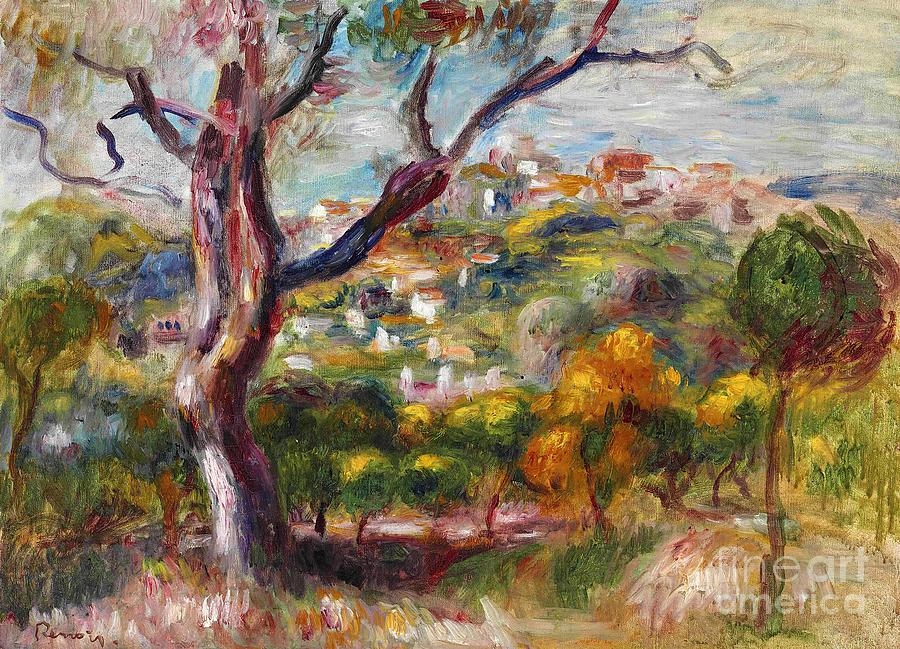 Landscape in Cagnes 2 Painting by Pierre-Auguste Renoir