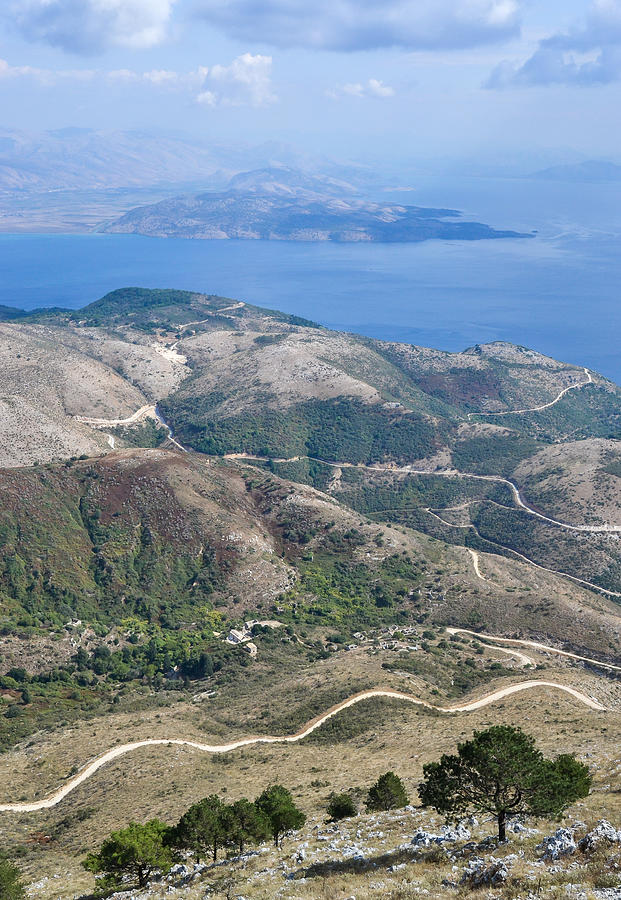 Landscape in Corfu Photograph by Hannurama