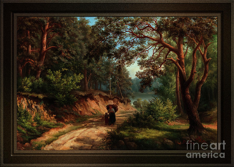 Landscape in Germany by Victoria Aberg Remastered Xzendor7 Fine Art Classical Reproductions Painting by Xzendor7