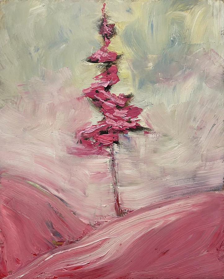Landscape in Pinks Painting by Desmond Raymond