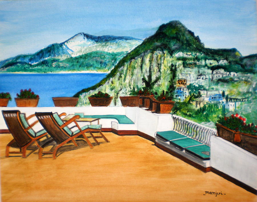 Landscape Italy Painting by Manjiri Kanvinde