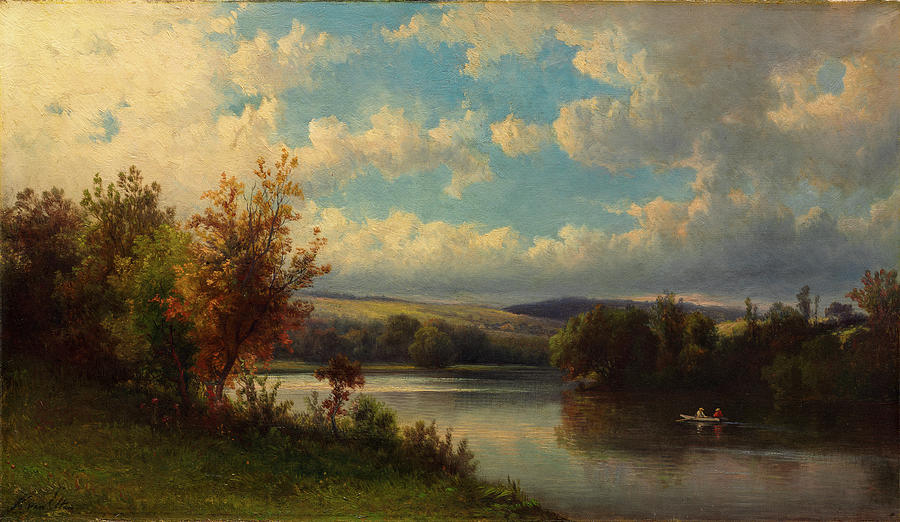 Landscape near Granby Connecticut Painting by Hendrik Dirk Kruseman van Elten