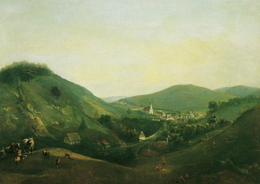 Landscape near Kalksburg Painting by MotionAge Designs