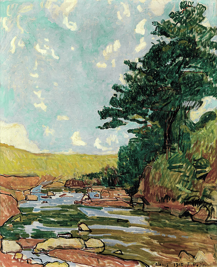 Landscape Near Neris Painting By Ferdinand Hodler Pixels   Landscape Near Neris Ferdinand Hodler 