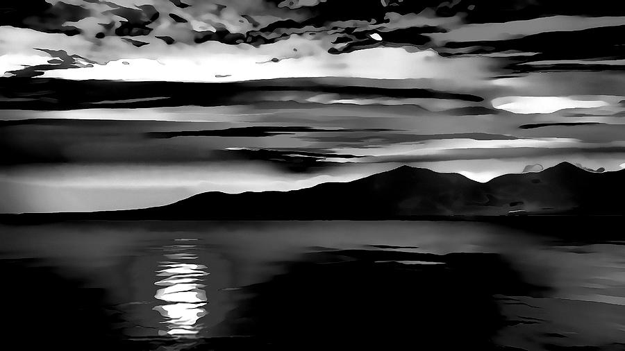 Black And White Mixed Media - Landscape Number 10 by Marvin Blaine