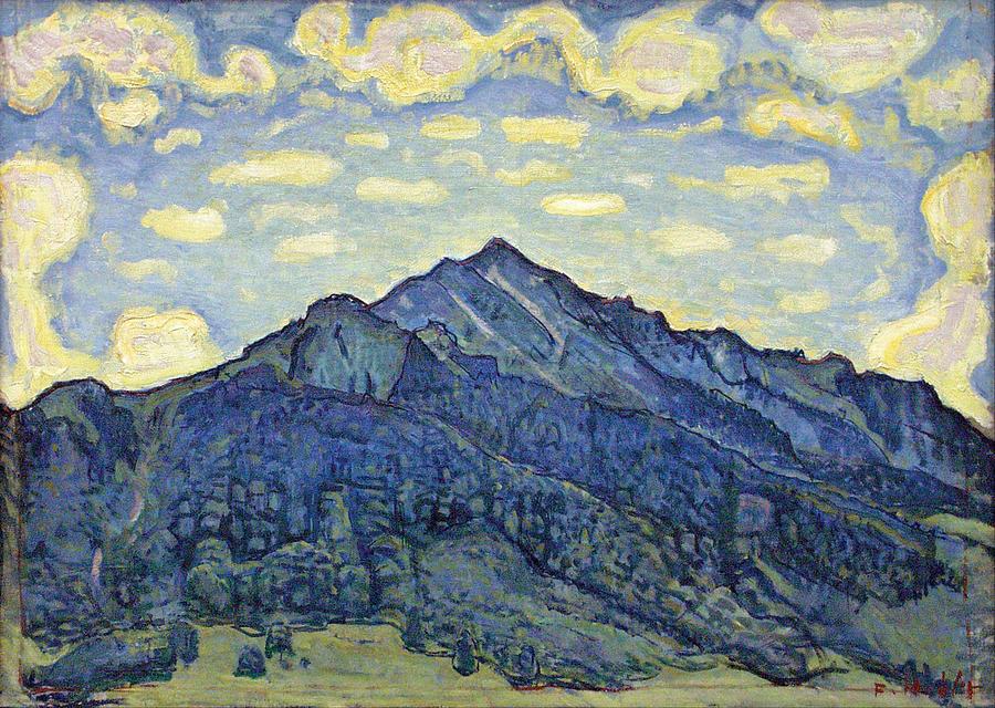 Landscape of the Swiss Alps Drawing by FerdinandHodler | Fine Art America