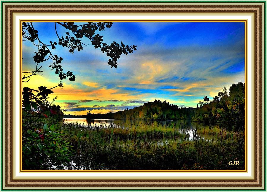 Landscape Scene Near Arnoldhurst L A S With Printed Frame. Digital Art