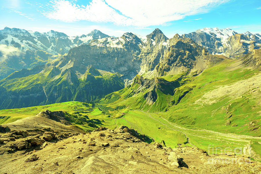 Landscape Schilthorn Alps Photograph by Benny Marty