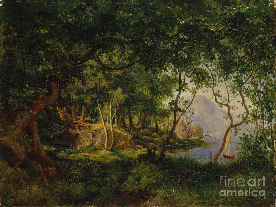 Landscape study Painting by O Vaering by August Cappelen