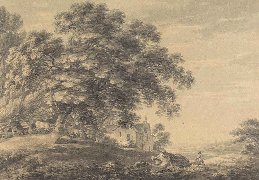 Landscape Drawing by Thomas Hearne