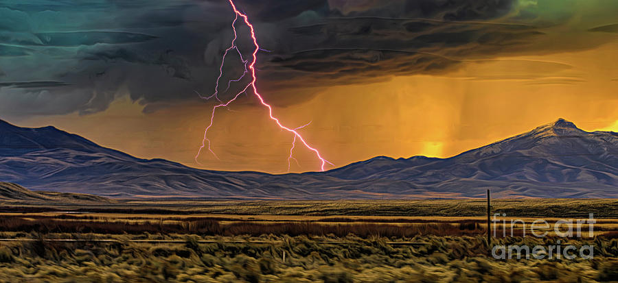 Landscape USA Artistic Lightning  Photograph by Chuck Kuhn
