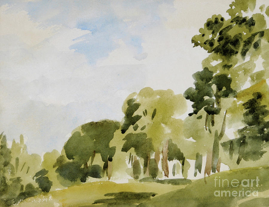 Landscape, watercolor by Steer  Painting by Philip Wilson Steer