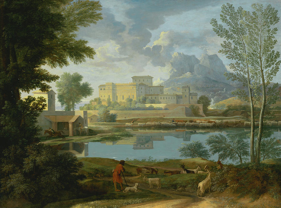 Landscape with a Calm, 1650-1651 Painting by Nicolas Poussin