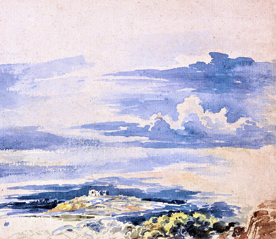 Landscape with a Castle on a Hill - Digital Remastered Edition Painting by James Ward