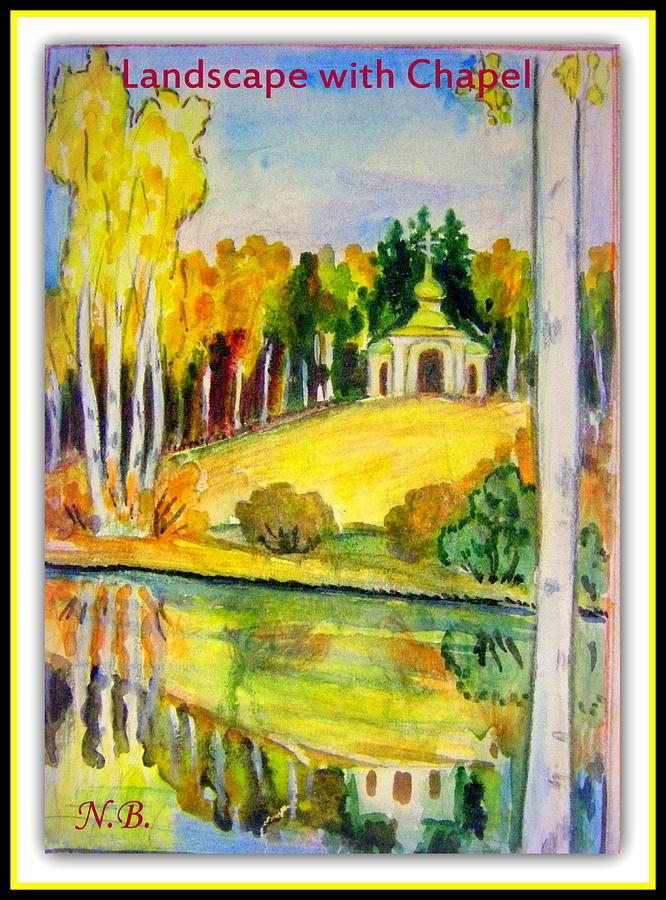 Landscape with a Chapel Painting by Nadia Birru