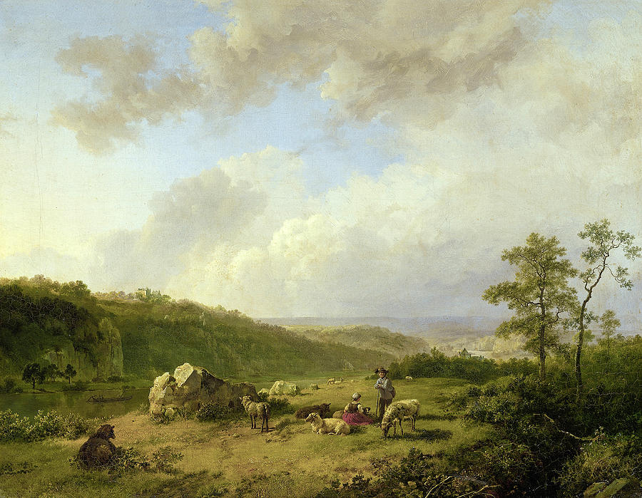 Landscape with an approaching Rainstorm Painting by Barend Cornelis Koekkoek