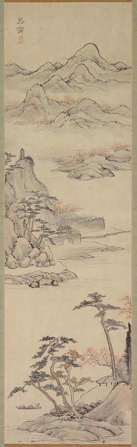 Landscape With Boaters Late 1700s-early 1800s Kimura Kenkado Japanese, 1736 1802 Painting