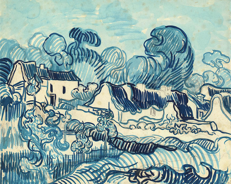 Vincent Van Gogh Photograph - Landscape With Houses, Auvers, 1890 by Vincent Van Gogh