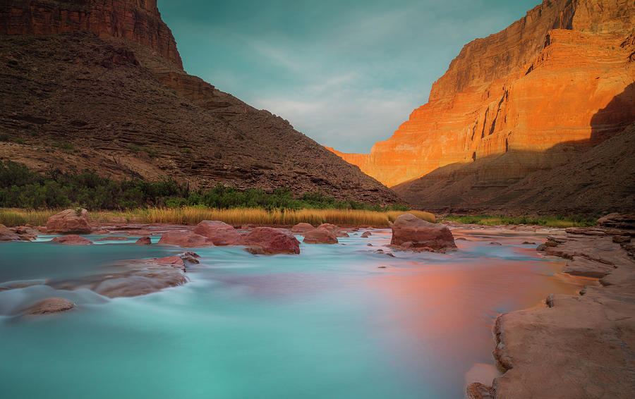 Landscape with Little Colorado River in canyon, Chuar Butte, Grand Canyon National Park, Arizona, US Photograph by Panoramic Images