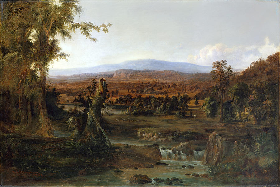 Landscape with Shepherd Painting by Robert Scott Duncanson