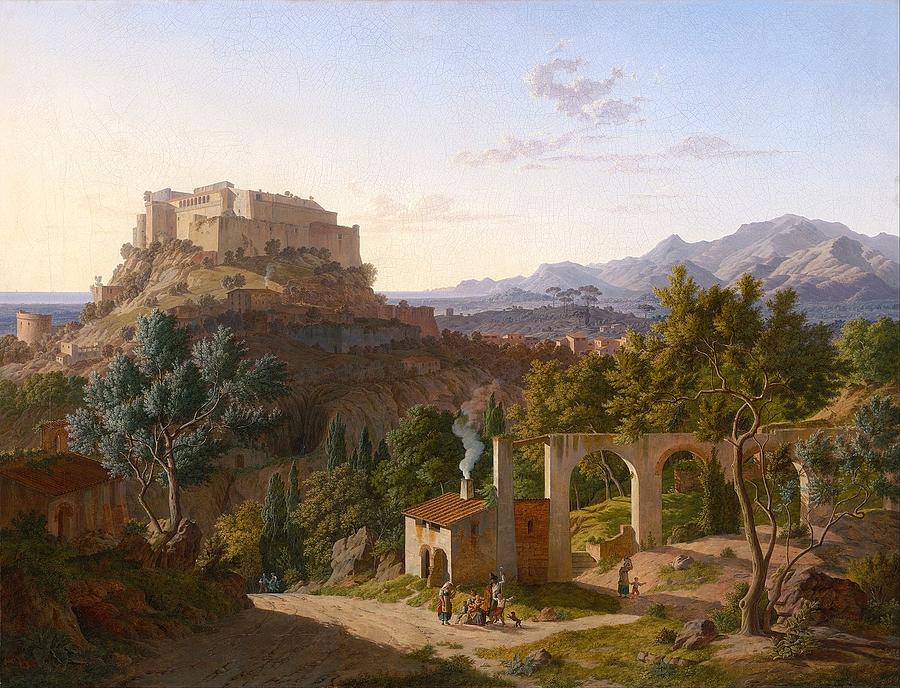 Landscape with the Castle of Massa di Carrara  Photograph by Paul Fearn