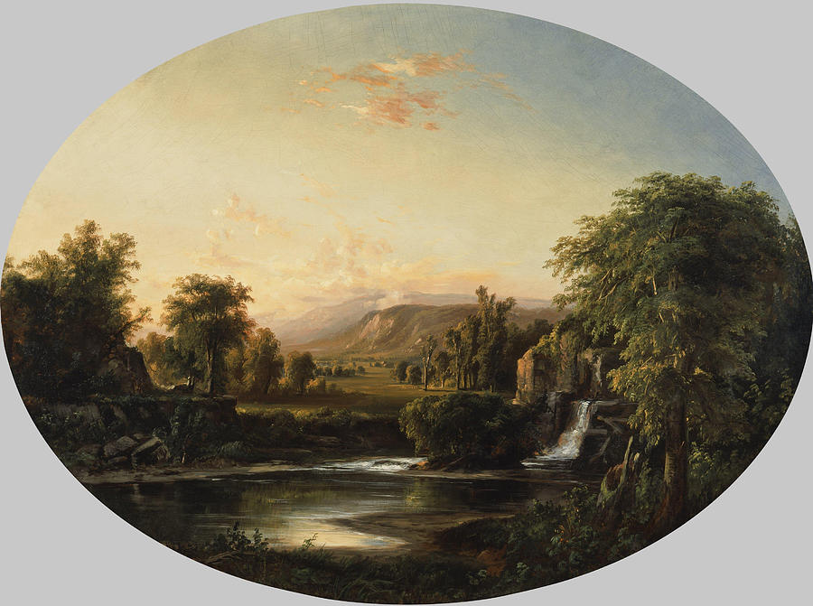 Landscape Painting - Landscape with Waterfall  by Robert S  Duncanson