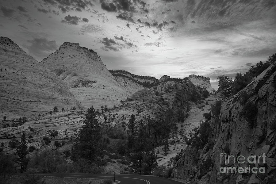 Landscape Zion National Park BW   Photograph by Chuck Kuhn