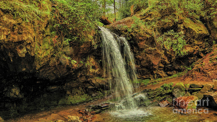 Waterfall Photograph - Landscape_Grotto Falls_Smokey Mountains_National Park_IMGL9085key Mountains_NP_IMGL9085 by Randy Matthews
