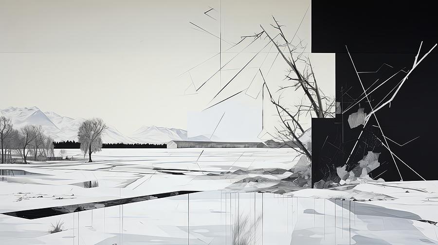  Landscapes Featuring Fragmented Trees and Structures Painting by Lourry Legarde