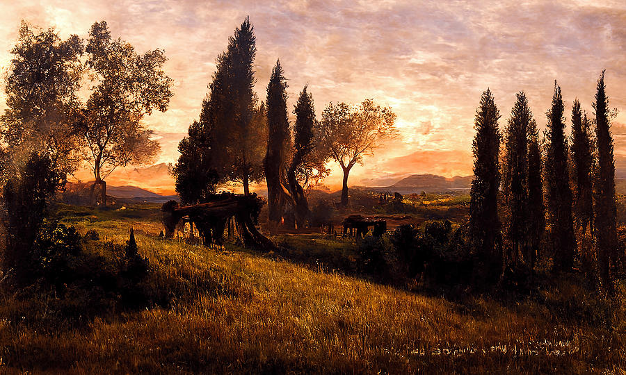 Landscapes of Tuscany, 01 Painting by AM FineArtPrints