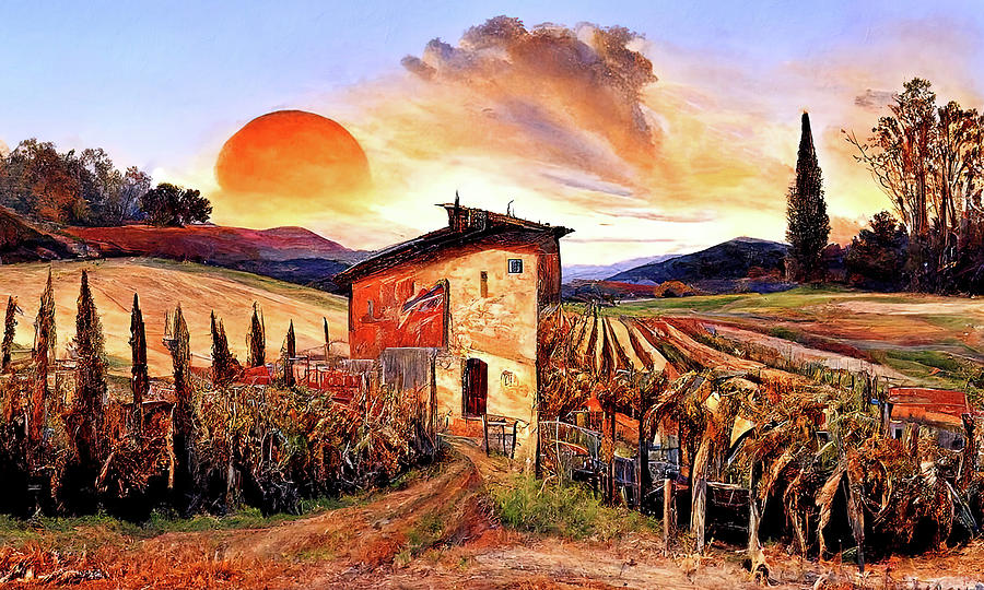 Landscapes of Tuscany, 06 Painting by AM FineArtPrints