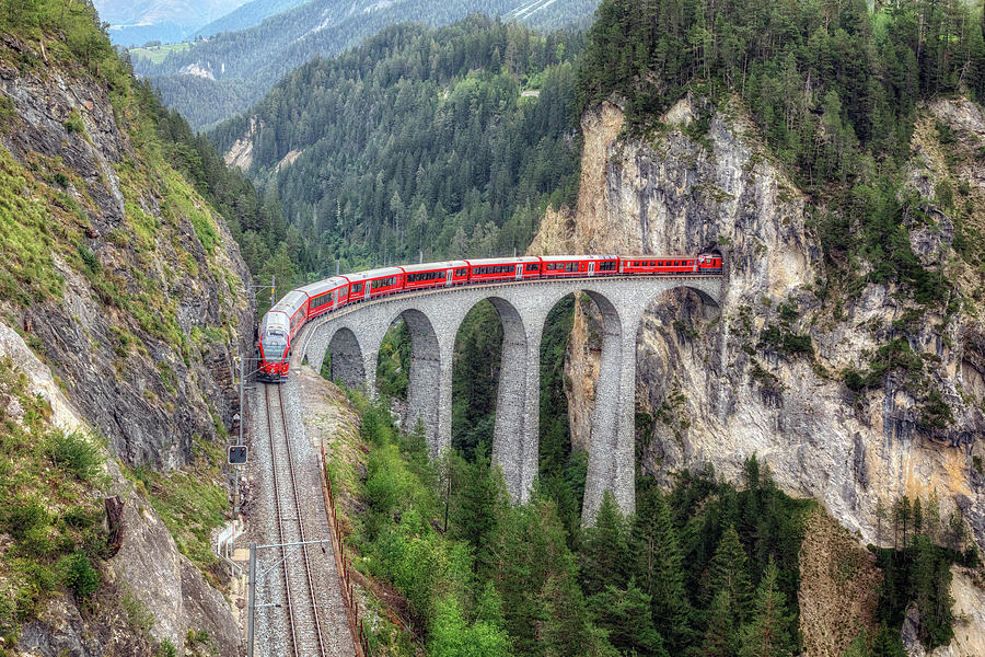 Landwasser Viaduct - Switzerland Photograph by Joana Kruse