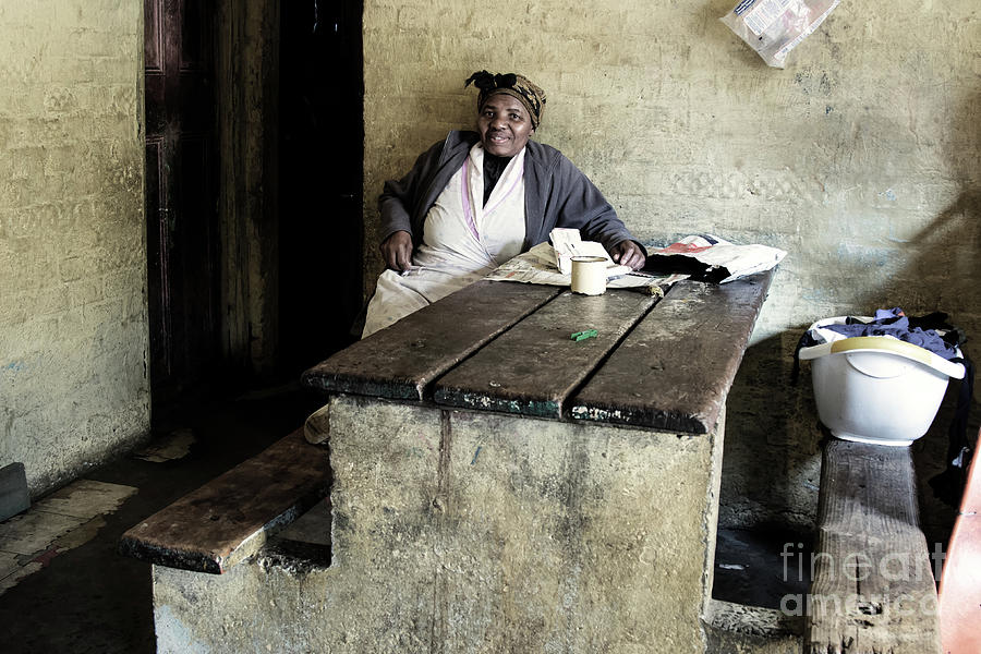 Hostel interior in Langa township - 1 Photograph by Claudio Maioli