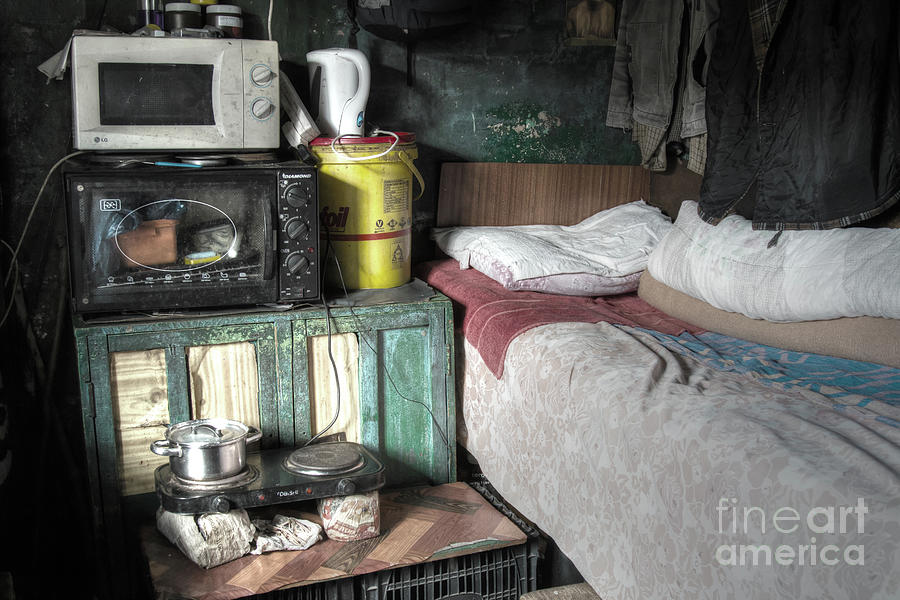 Hostel interior in Langa township - 3 Photograph by Claudio Maioli