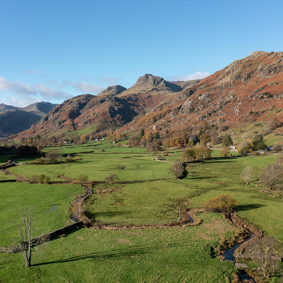 Langdale Pikes square Photograph by Graham Moore - Pixels