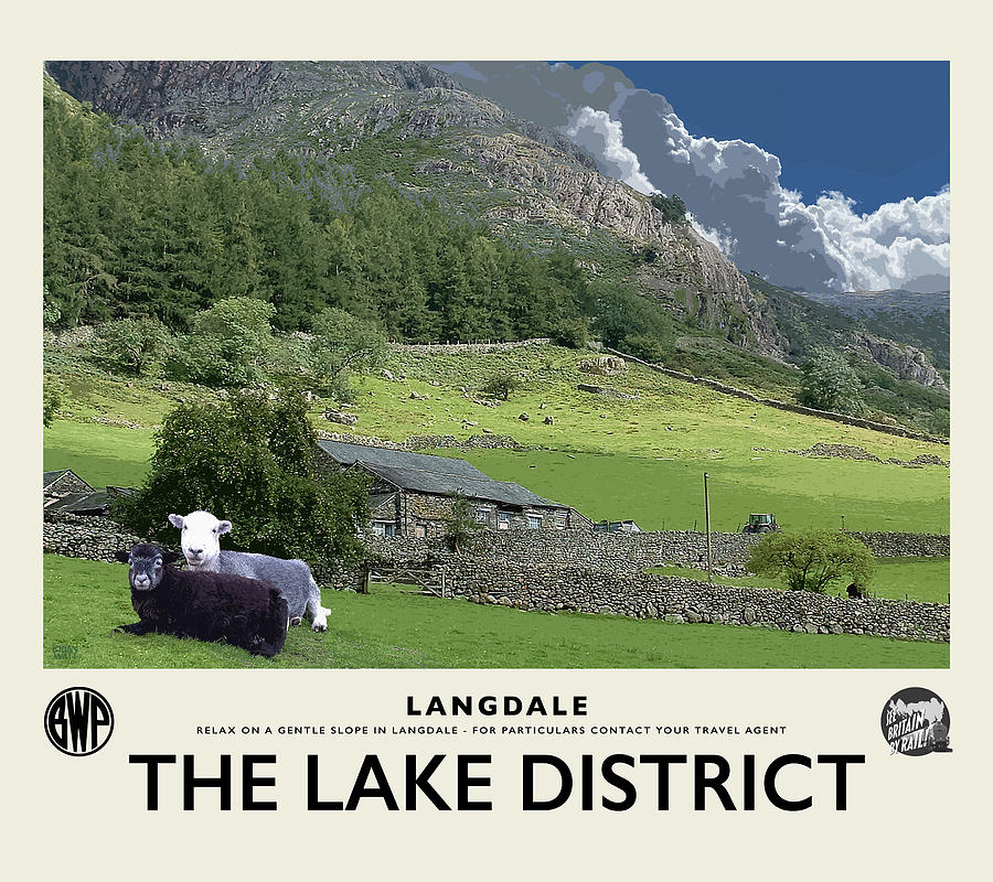 Langdale Sheep Cream Railway Poster Photograph by Brian Watt