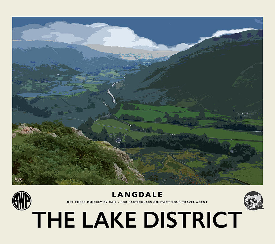 Langdale Valley Cream Railway Poster Photograph by Brian Watt