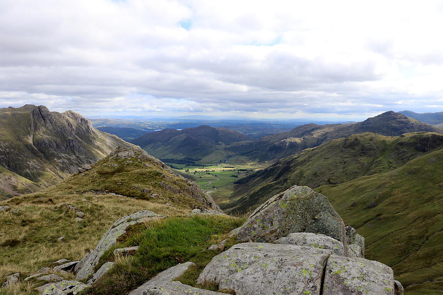 Langdale Valley from top of the fells Photograph by Lukasz Ryszka
