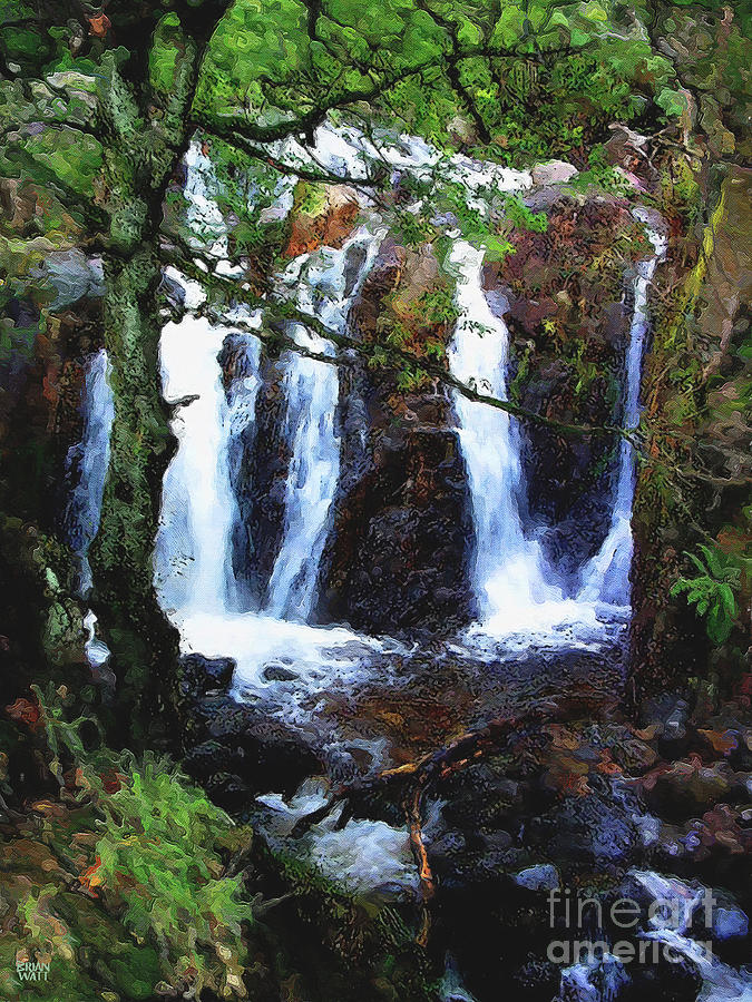 Langdale Waterfall Photograph by Brian Watt