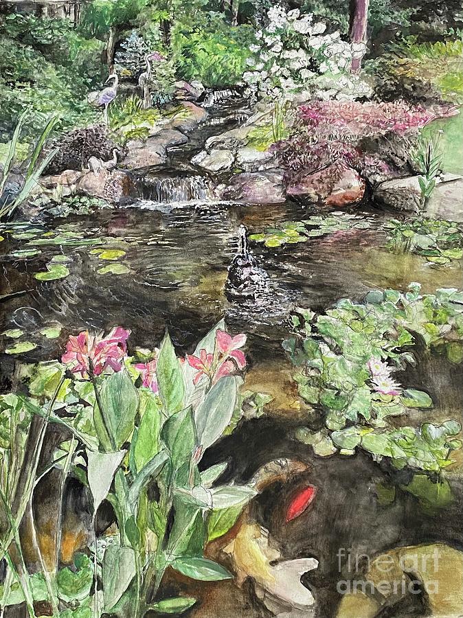Langella Pond Painting by Jamie Derr